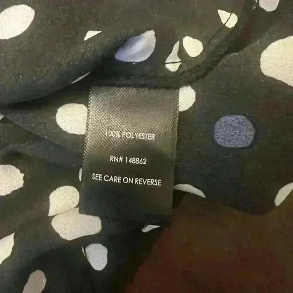 Torrid Cheetah Dot Georgette Zip Front Dolman Blouse Black Blue White Women's 2 - Picture 4 of 5